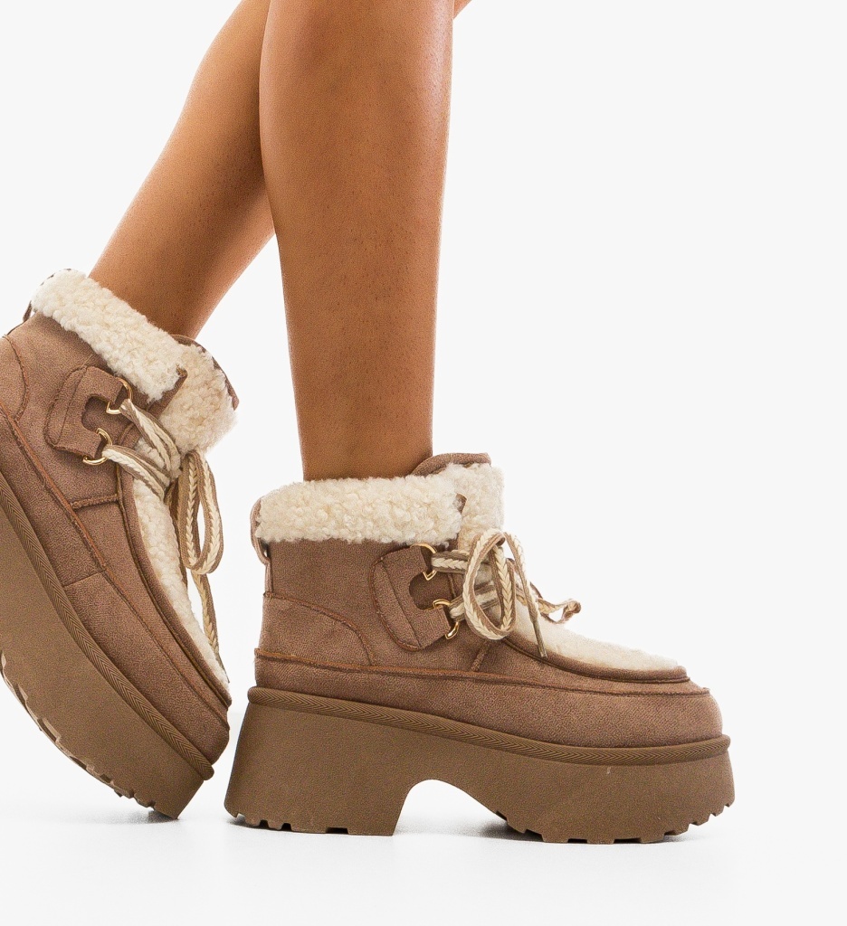 Ghete Dama Yetty Camel | Stil și Confort - imagine 5