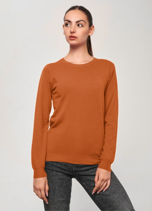 Pulover Shopika Tricotaj Fin Caramiziu | Confort