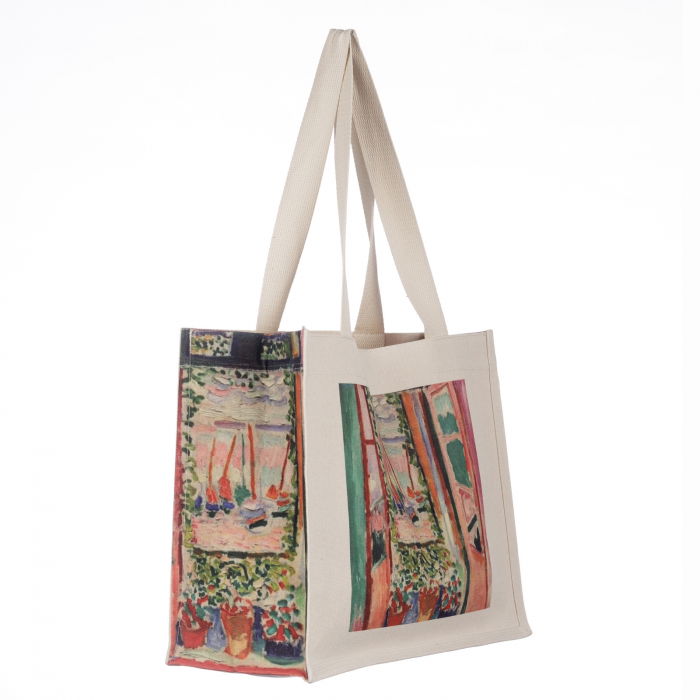 Geanta Shopika cu Imprimeu Artistic Barci