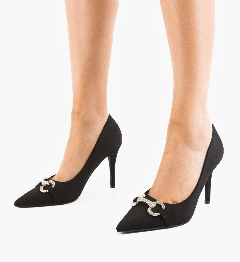 Pantofi dama cu toc Fatima Negri Eleganți - imagine 5