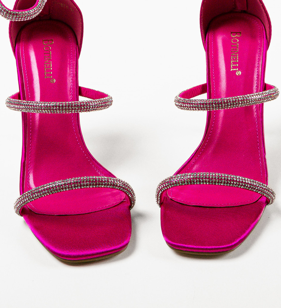 Sandale Teset Fuchsia cu Toc Elegant - imagine 6