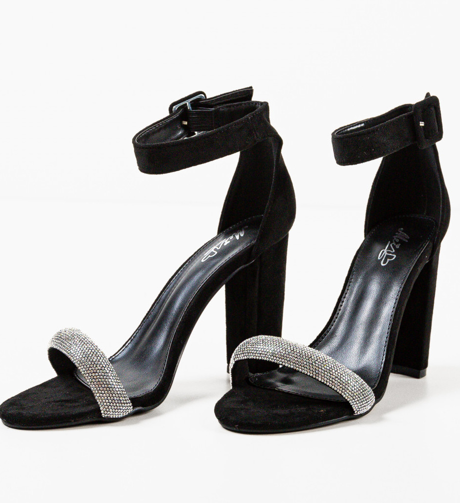 Sandale cu toc Hoover Negre - Eleganță și Stil - imagine 4