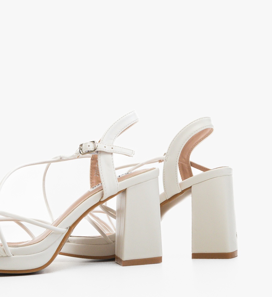 Sandale Toc Gonzalez Albe Elegante - imagine 5