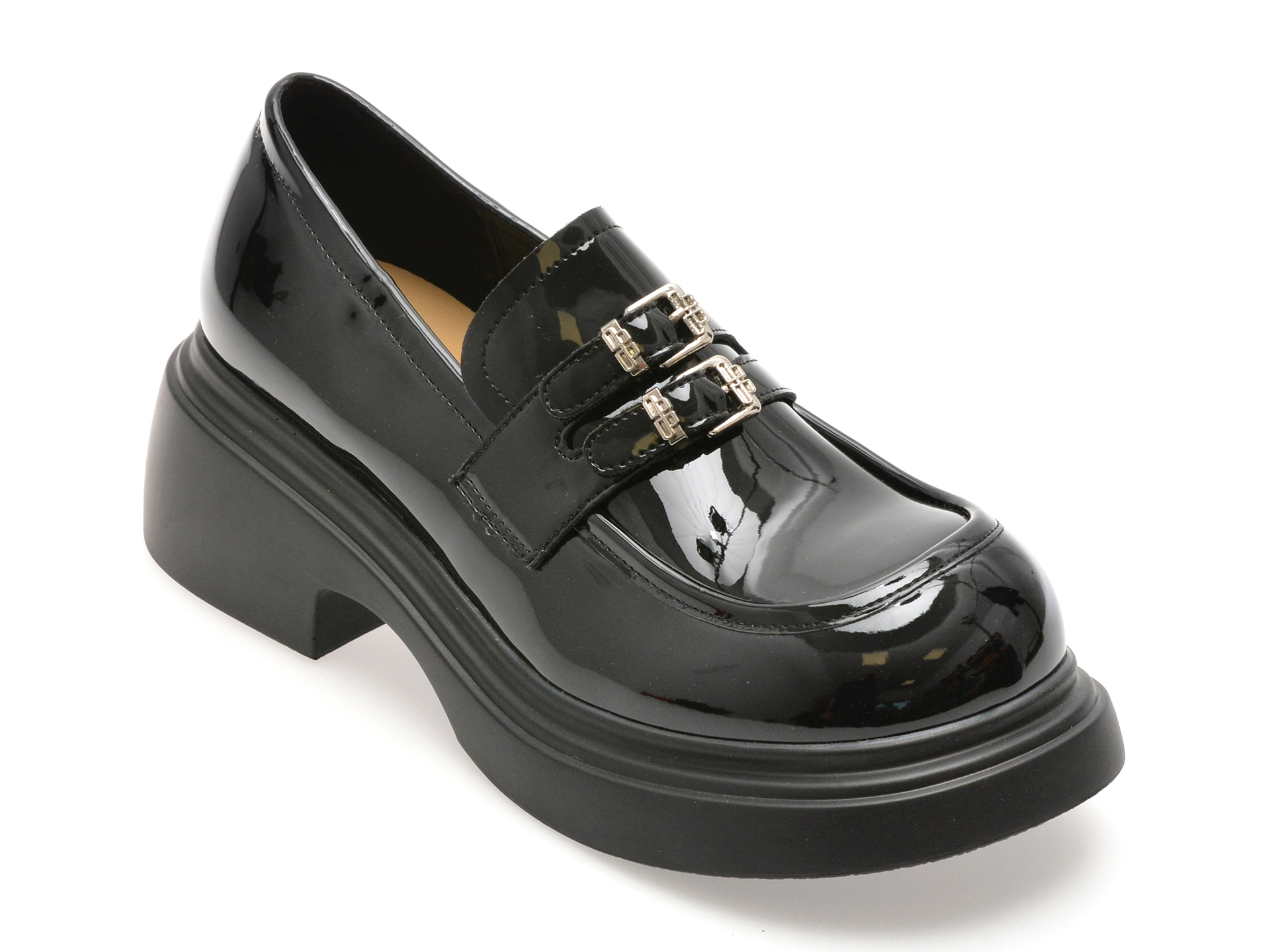 Mocasini GRYXX Negri Piele Lacuita