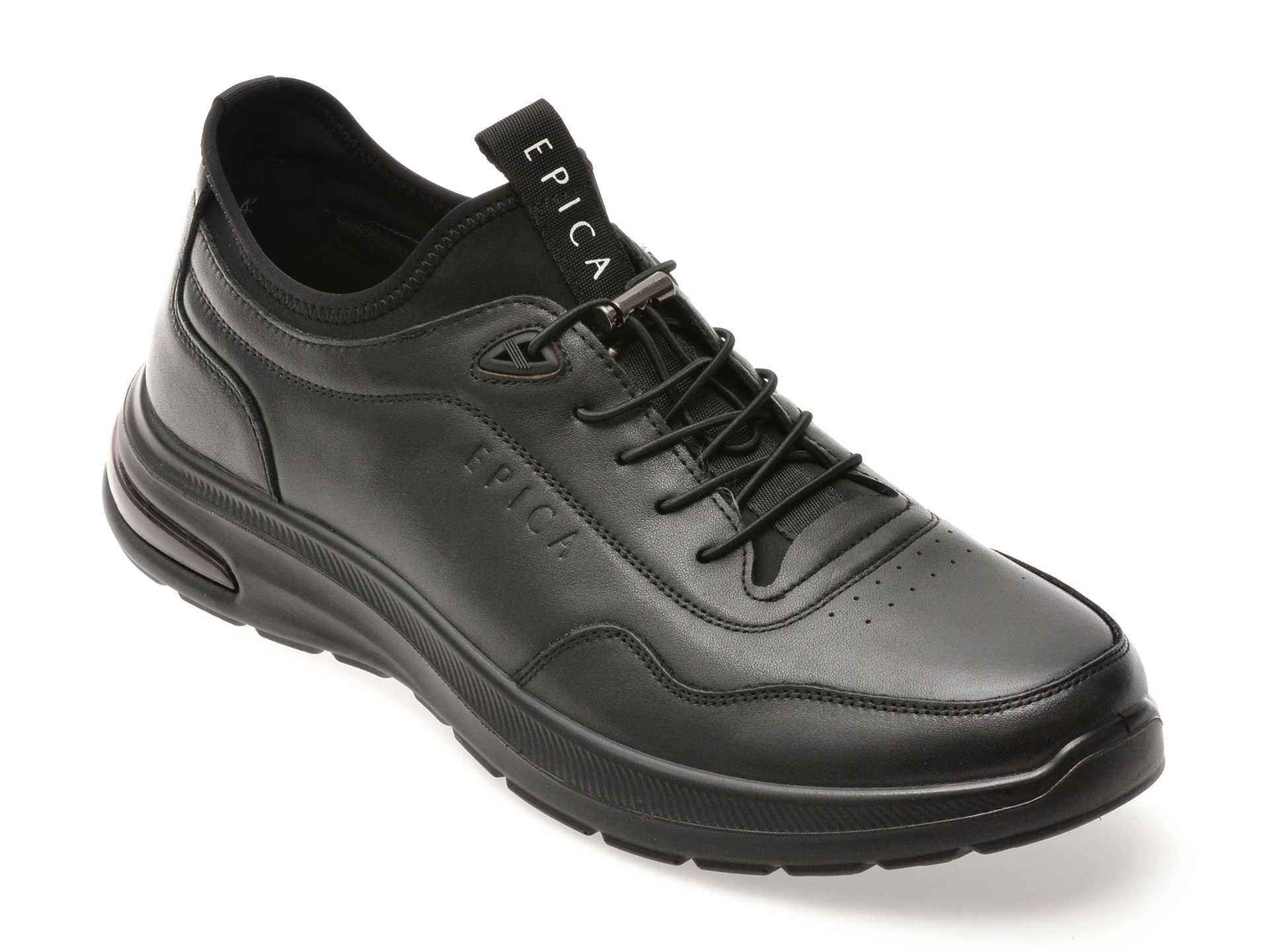 Pantofi Sport Epica Negri din Piele Naturală