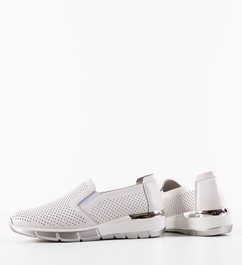 Pantofi Pufine Albi Casual - Confort și Stil - imagine 10