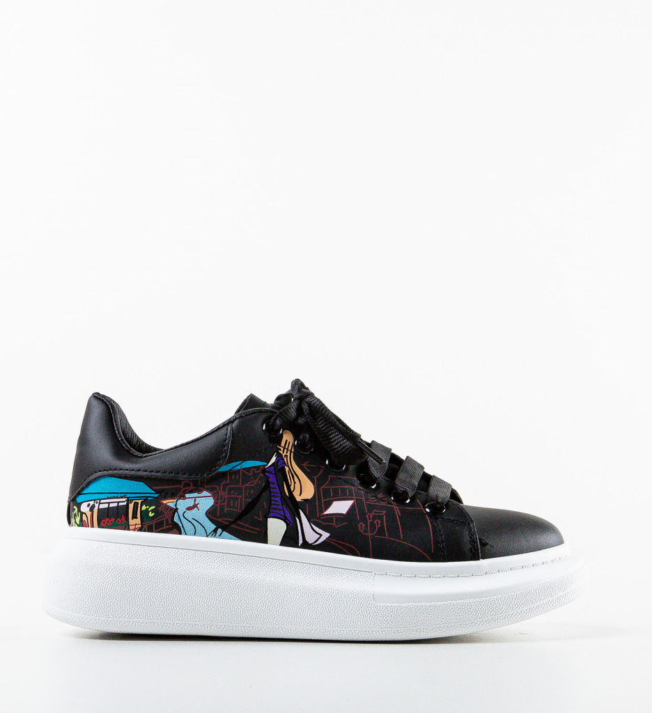 Sneakers Dama Loinli Negri - Stil si Confort - imagine 4