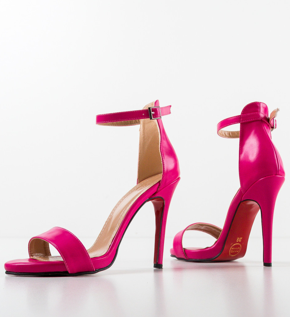 Sandale Toc Leter Fuchsia - Eleganță Asigurată - imagine 7