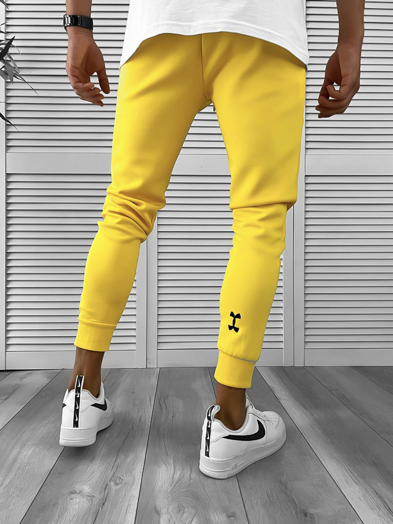 Pantaloni Trening Galbeni Conici Silon