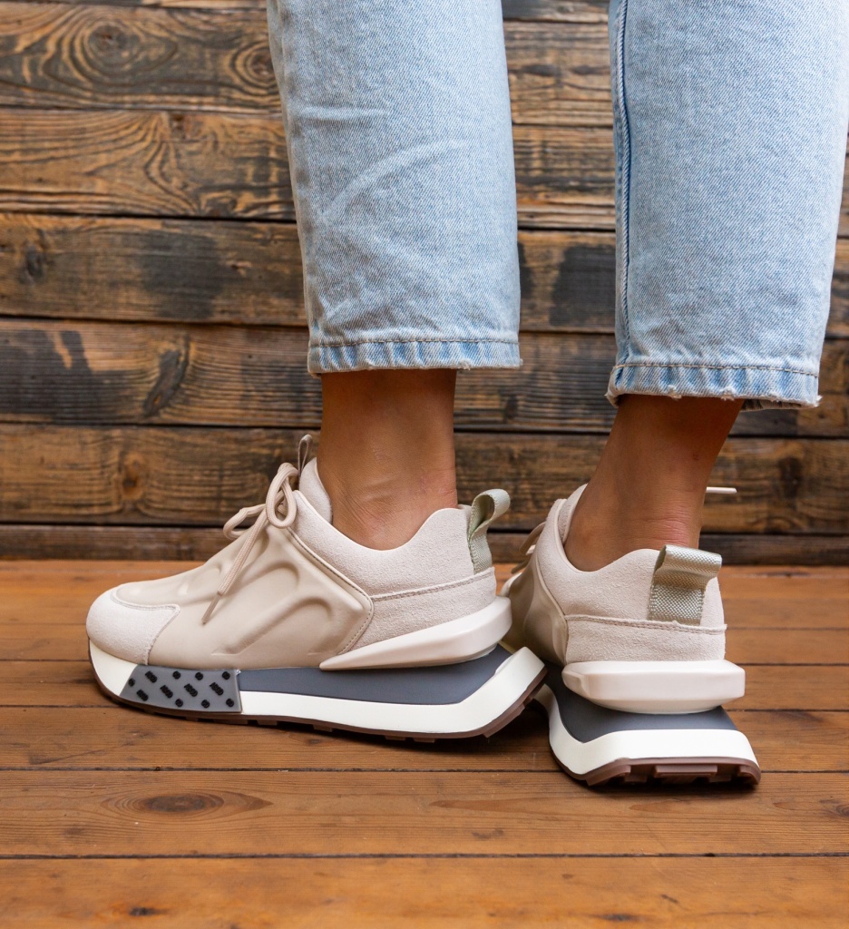 Sneakers Dama Kajmer Bej - Confort și Stil - imagine 6
