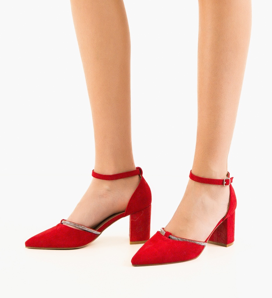 Pantofi Kasya Rosii | Eleganță și Stil - imagine 4