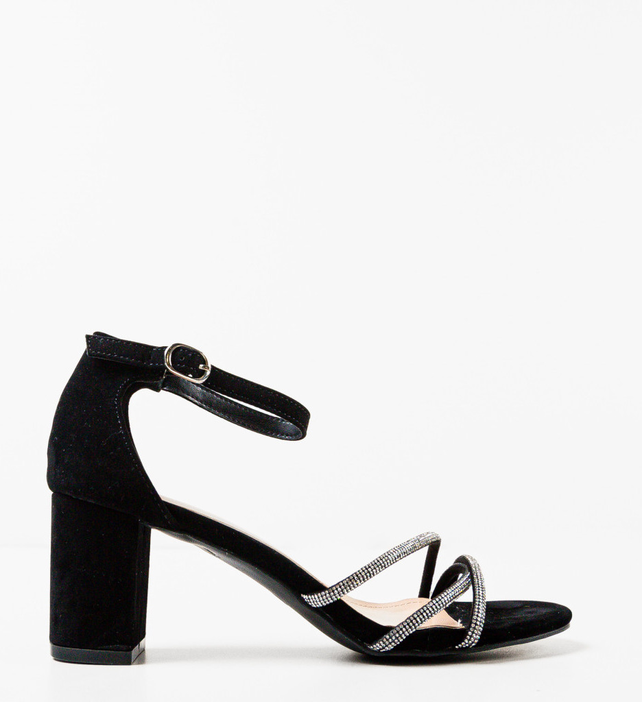 Sandale Dama Yunus Negre cu Toc Elegante - imagine 5
