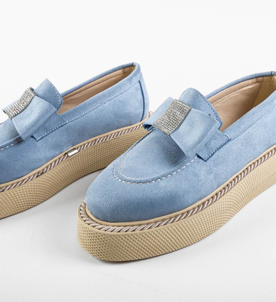 Pantofi Casual Sofia Albastri | Confort & Stil Zilnic - imagine 5