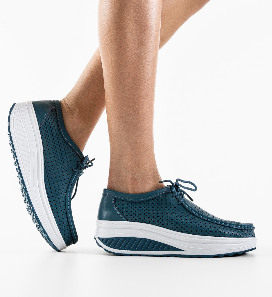 Pantofi Casual Baroco Albastri 2 - Confort & Stil - imagine 3