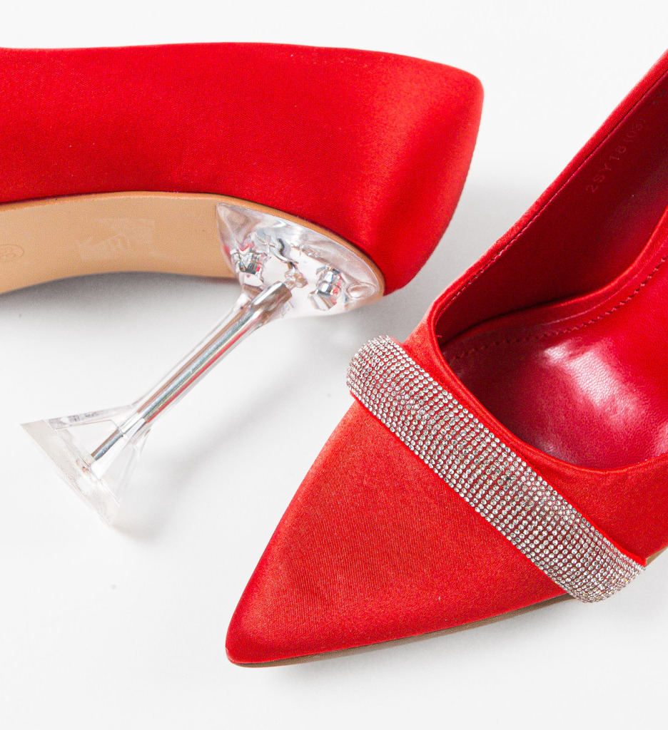 Pantofi Dama Rosii cu Toc | Eleganță și Stil - imagine 8