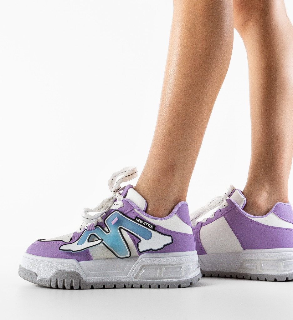 Niustile Sneakers Mov - Confort și Stil - imagine 4