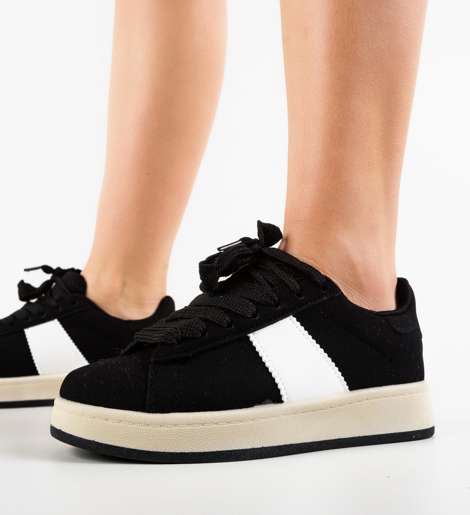 Sneakers Kionba Negri - Confort și Stil Urban - imagine 2