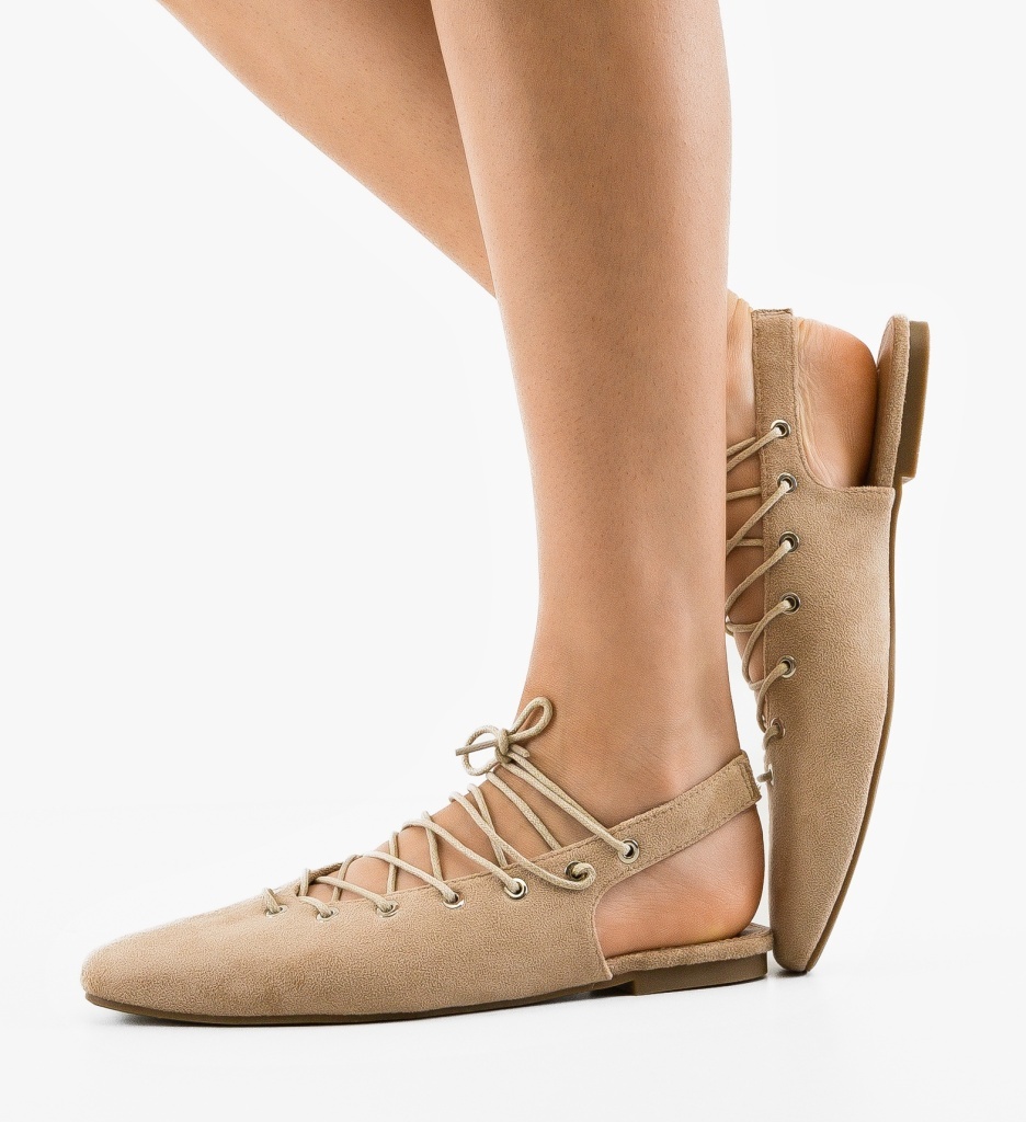 Balerini Dama Pakkele Bej – Confort Casual - imagine 5