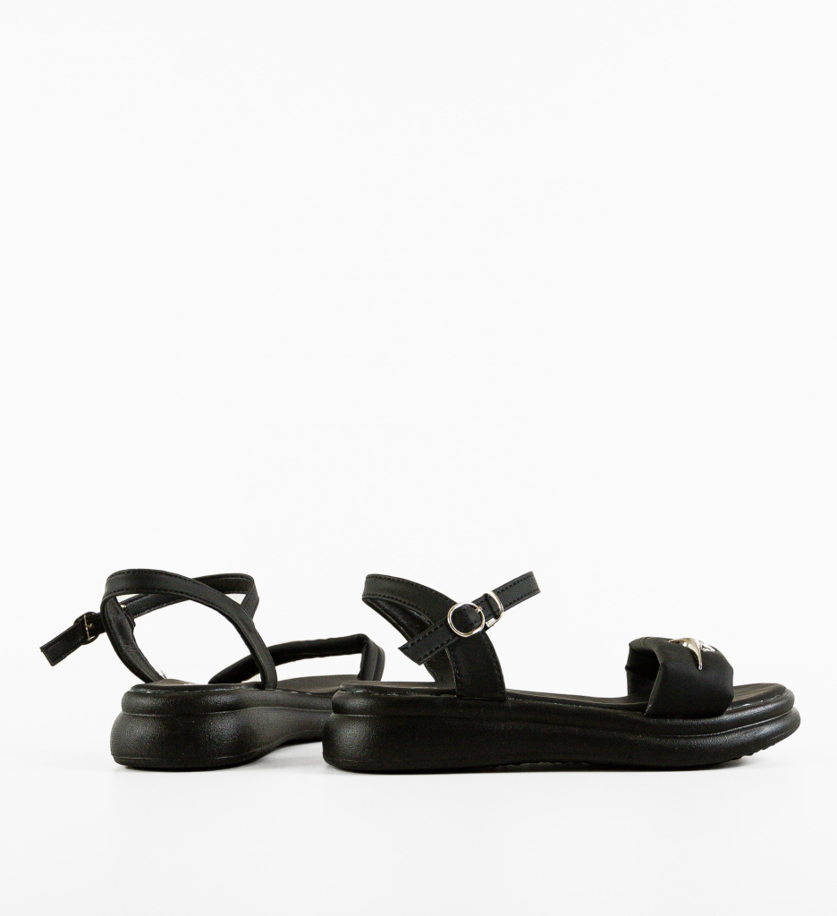 Sandale Dama Janc Negre | Eleganță și Confort - imagine 5