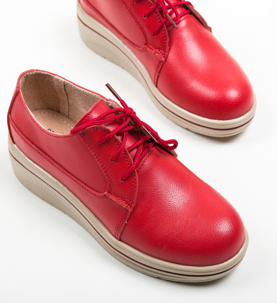 Pantofi Casual Lionata Rosii - Stil și Confort - imagine 4