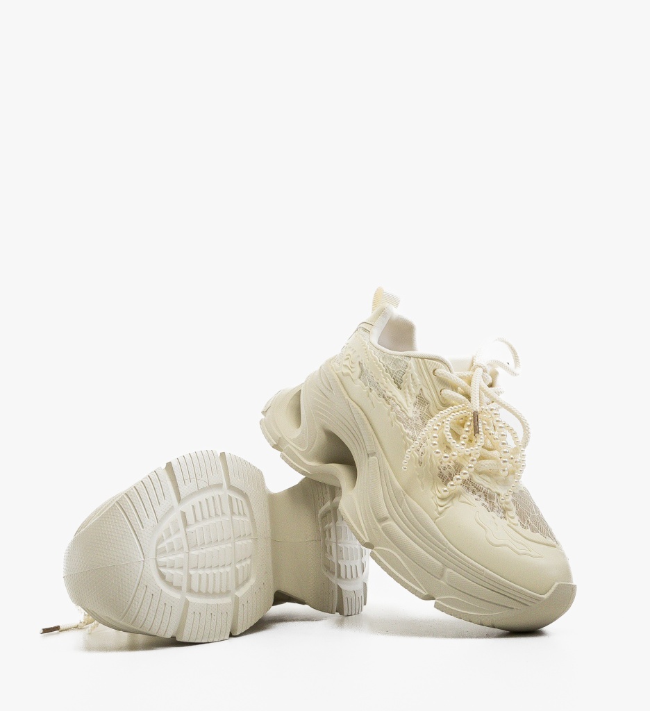 Sneakers Dama Griffith Bej - Confort & Stil Sport - imagine 2