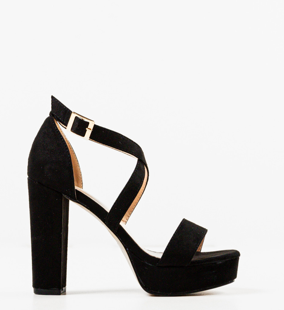 Sandale cu Toc Oklan Negre - Eleganță Asigurată - imagine 5