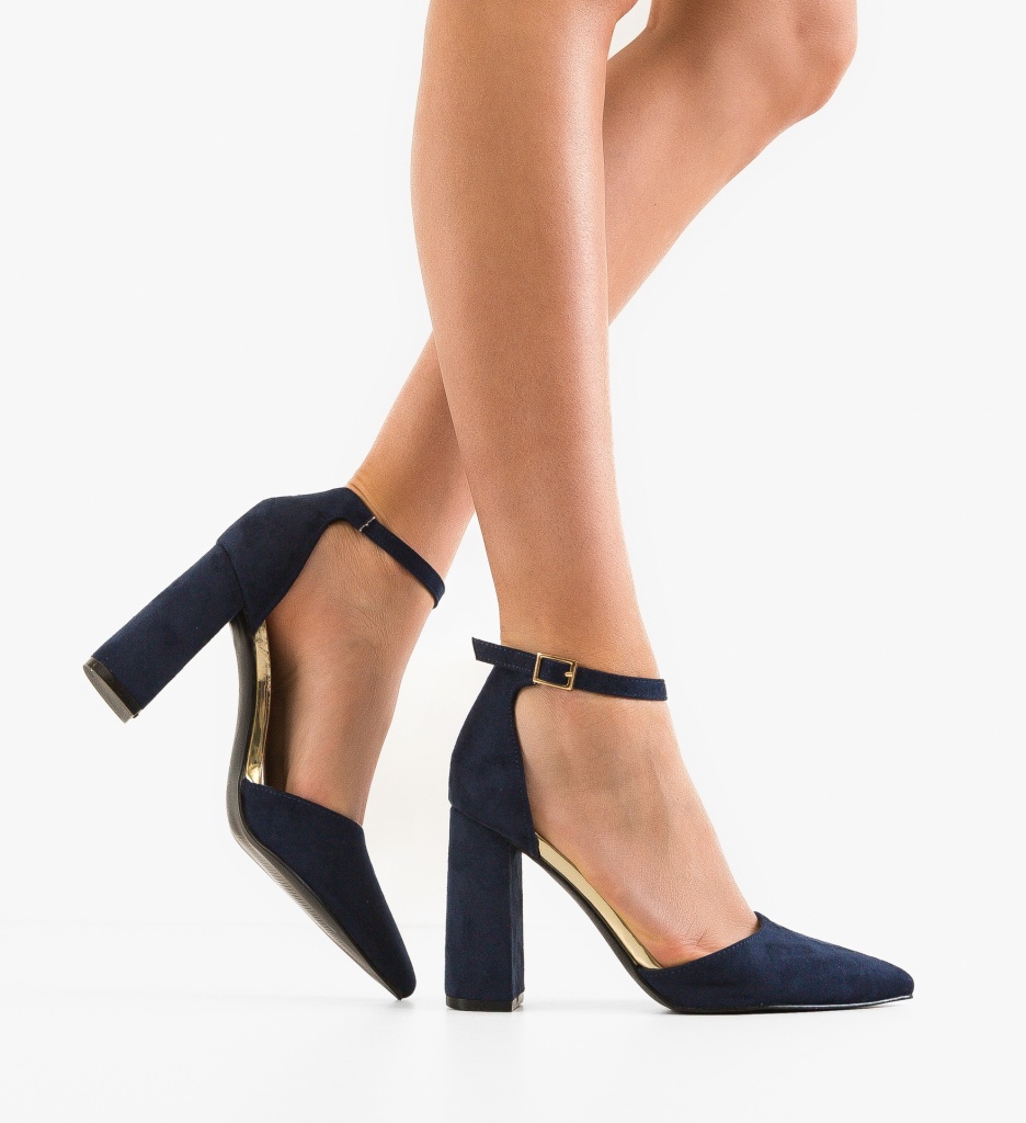 Pantofi cu Toc Melisa Bleumarin | Eleganță - imagine 2