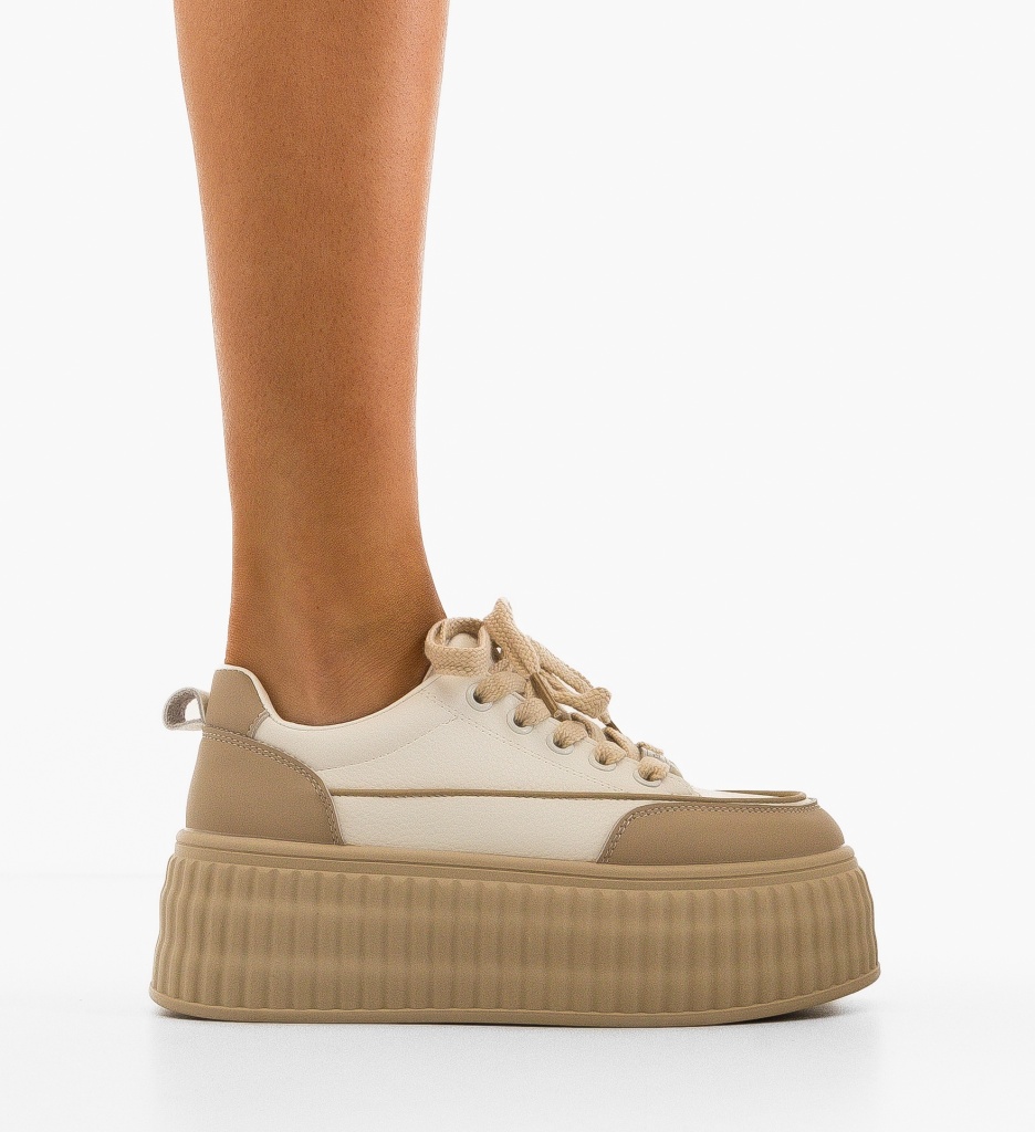 Sneakers Staty Bej - Confort și Stil Feminin - imagine 6