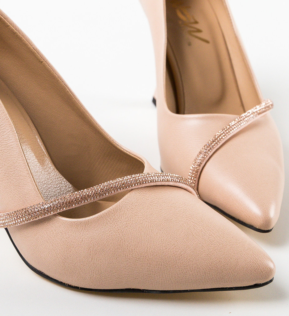 Pantofi cu toc Kimol Bej - Eleganță și Stil - imagine 4