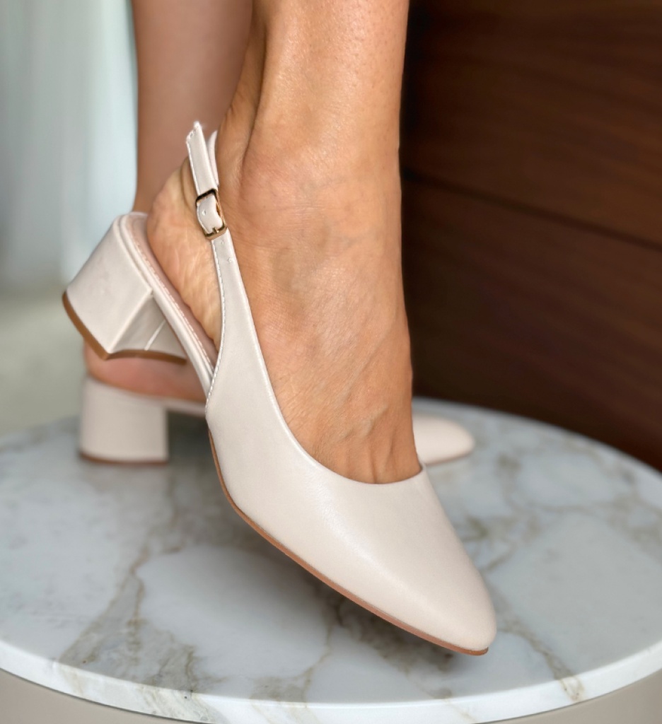 Pantofi Dama Kytal Bej cu Toc Eleganți