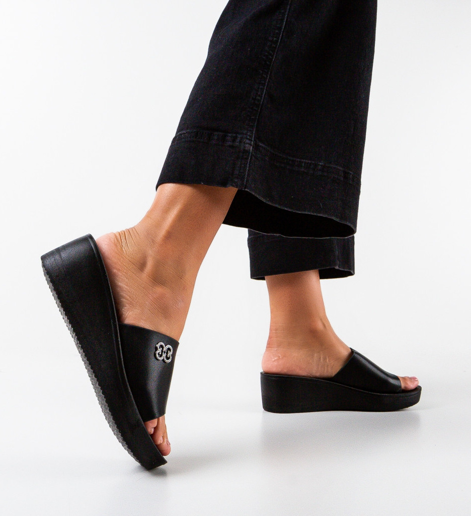 Platforme Dama Butty Negre - Stil și Confort - imagine 3