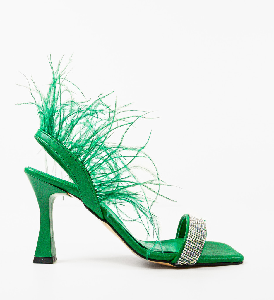 Sandale cu Toc Salcia Verzi | Eleganță și Stil - imagine 6