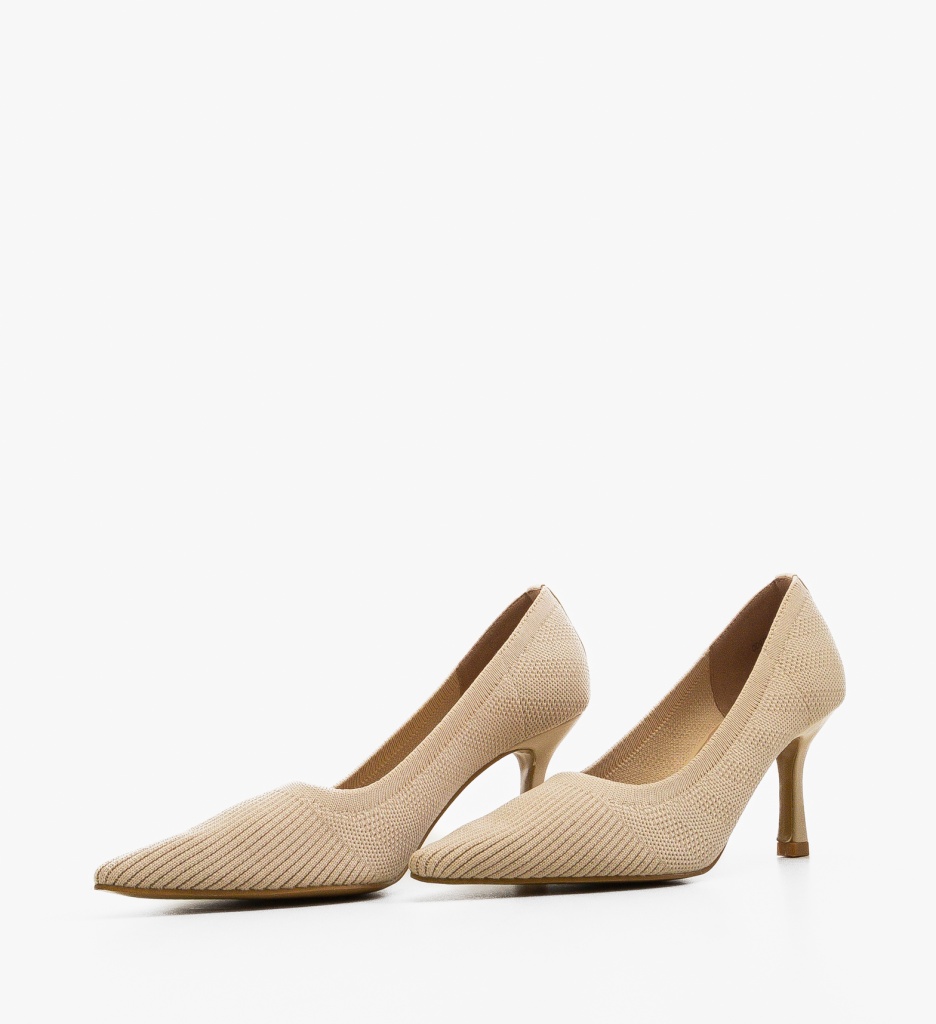 Pantofi cu Toc Verzar Bej - Eleganță Asigurată - imagine 5