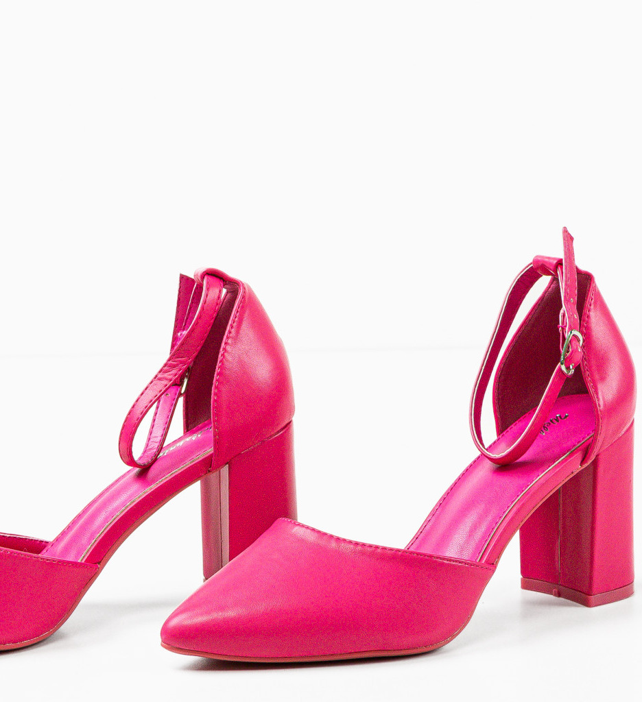 Pantofi Ortzi Roz cu Toc Eleganți - imagine 7