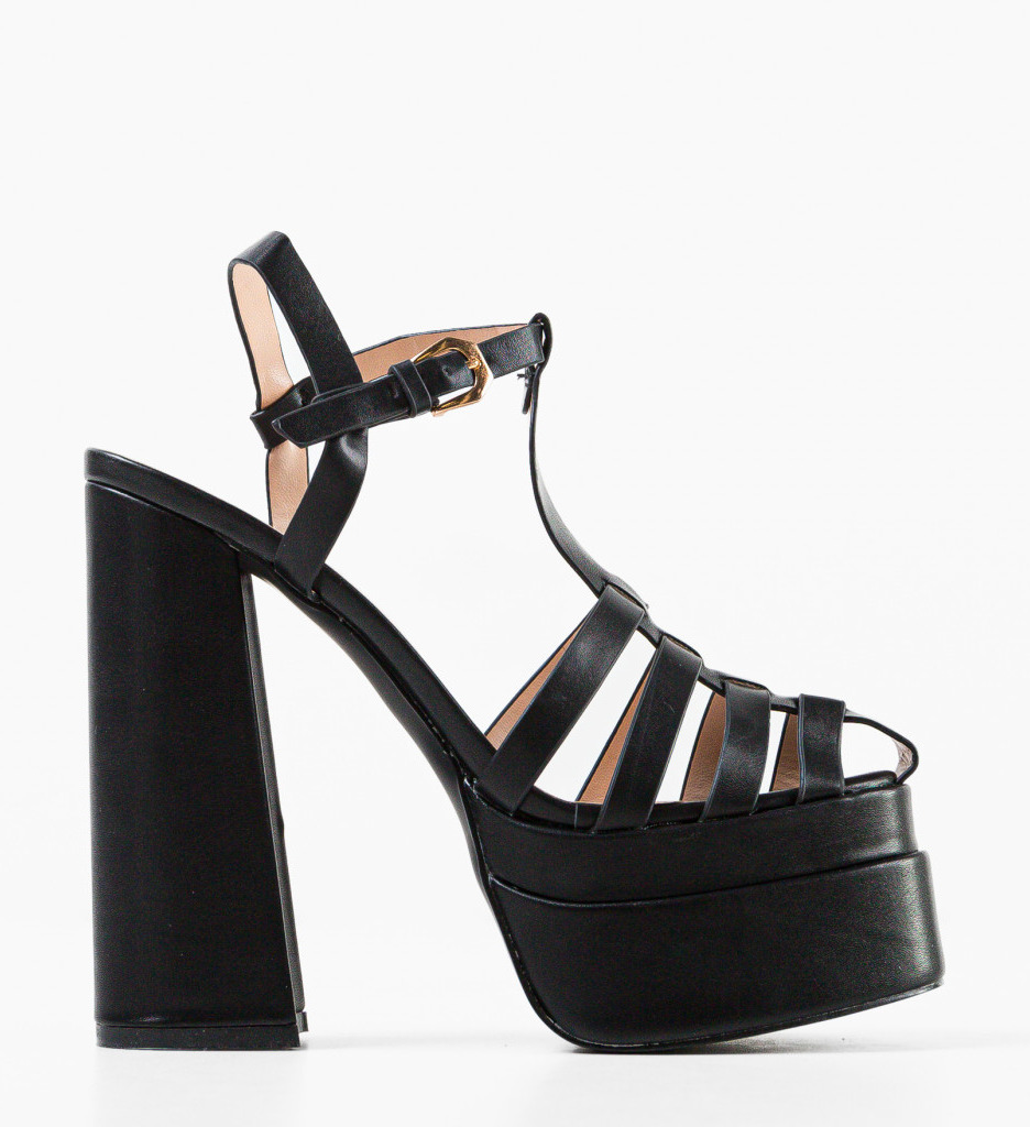 Sandale cu toc Rio Negre | Eleganță și Stil - imagine 5