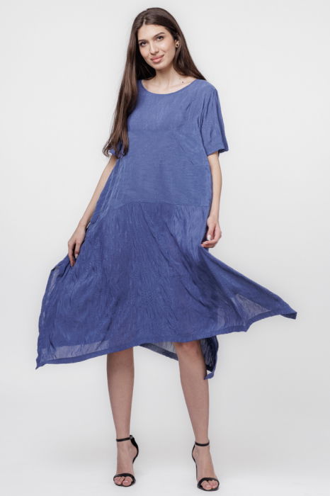 Rochie U see A-line Albastru cu Design Original