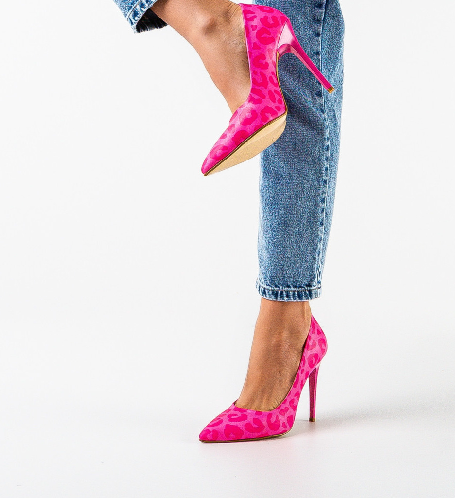 Pantofi dama Ojal Fuchsia eleganți - imagine 2
