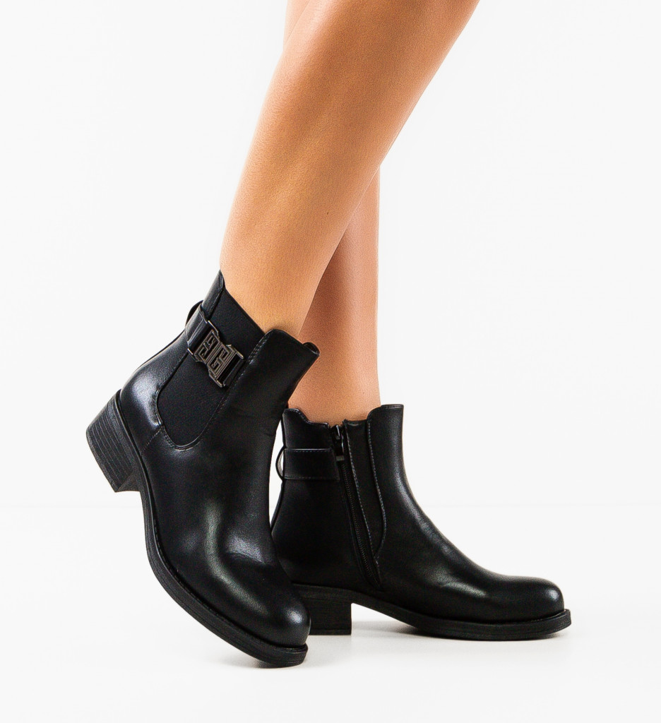 Ghete Dama Negre Saira | Eleganță și Confort - imagine 2