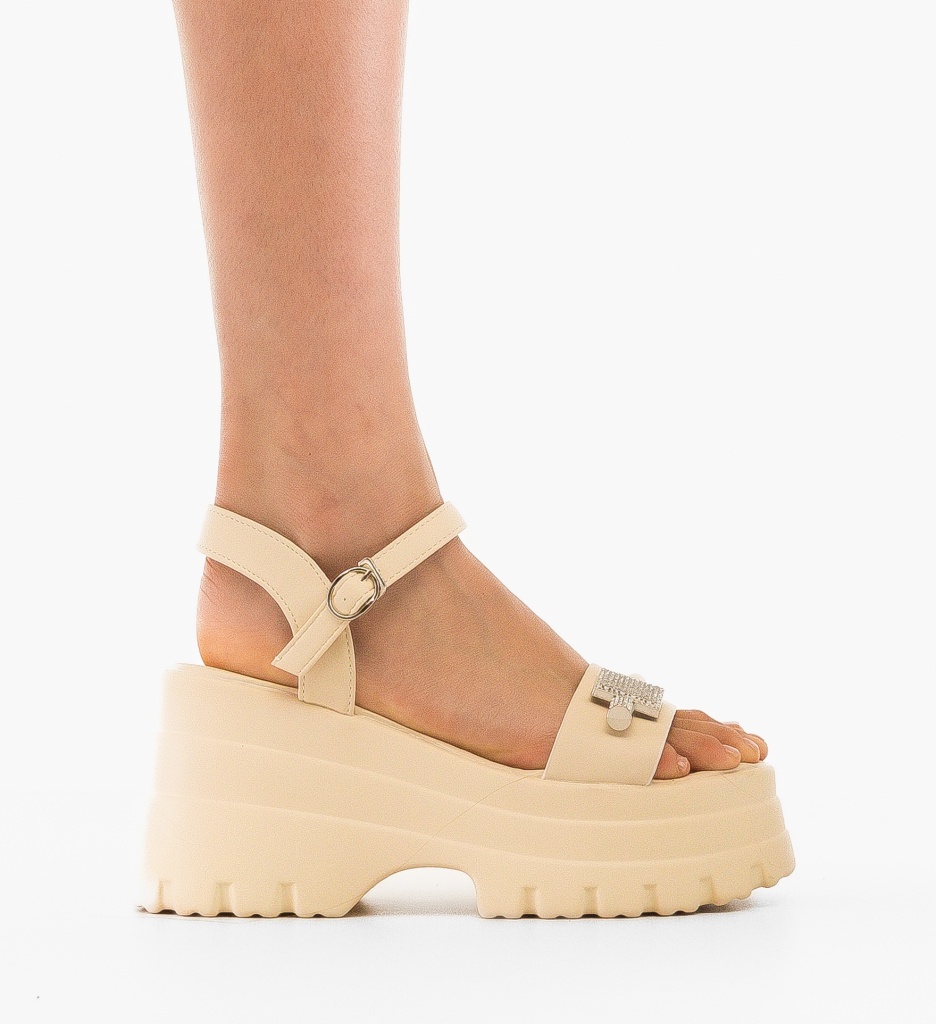 Platforme Dama Jujyju Bej | Eleganță și Confort - imagine 6