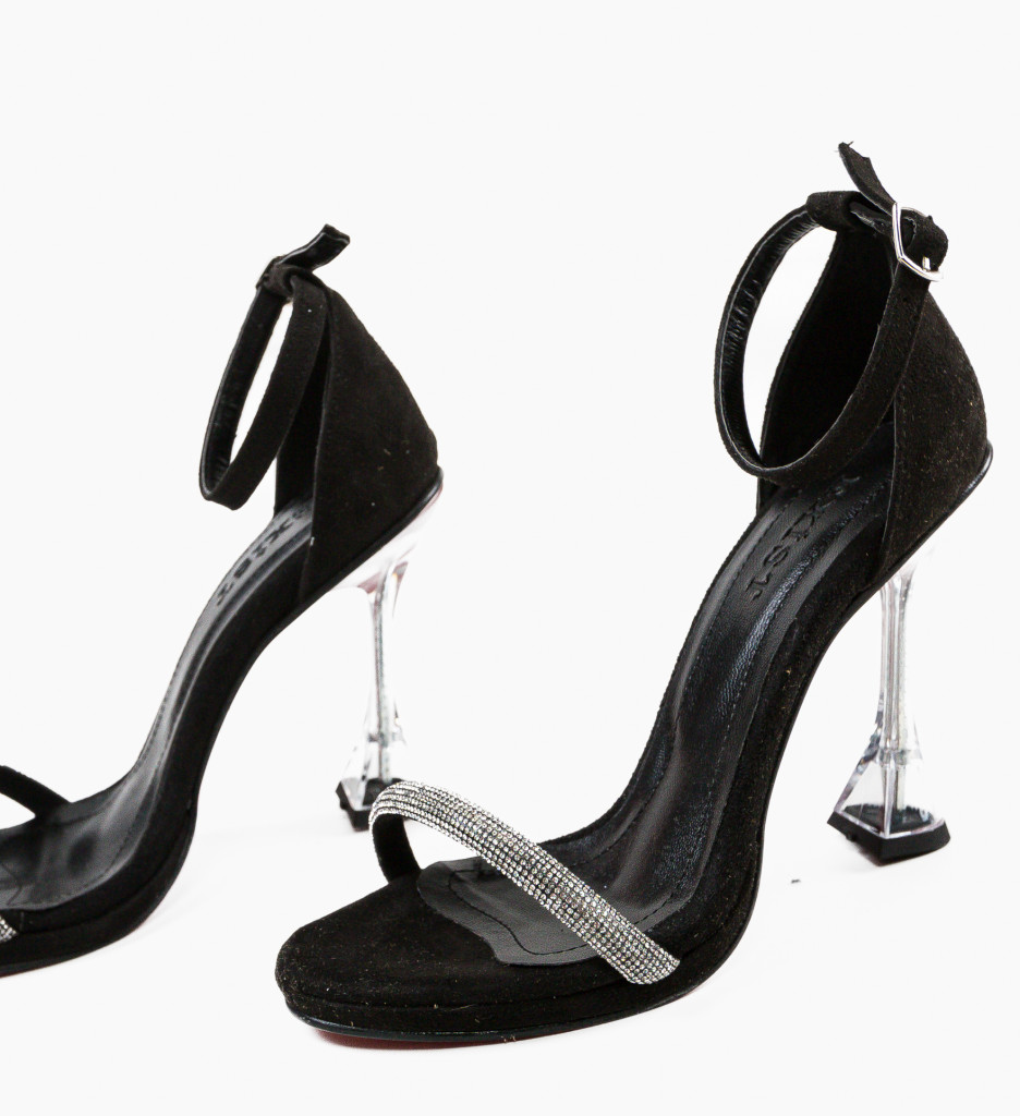 Sandale cu toc Atomie Negre - Eleganță maximă - imagine 7