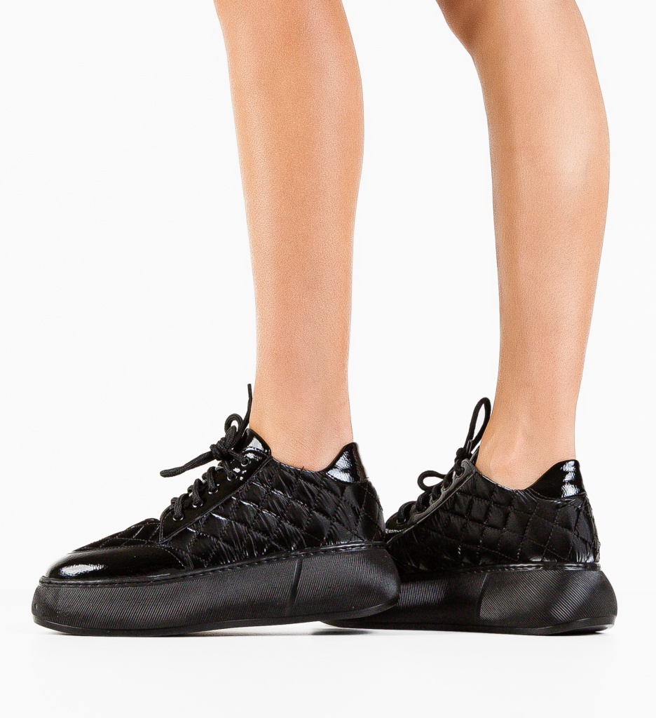 Pantofi Casual Gron Negri | Confort Asigurat - imagine 2