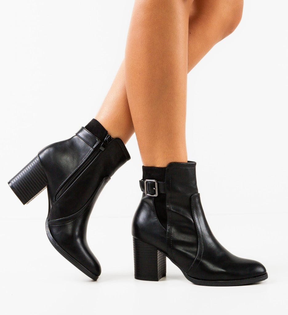 Botine Dafaz Negre - Eleganță și Confort - imagine 2