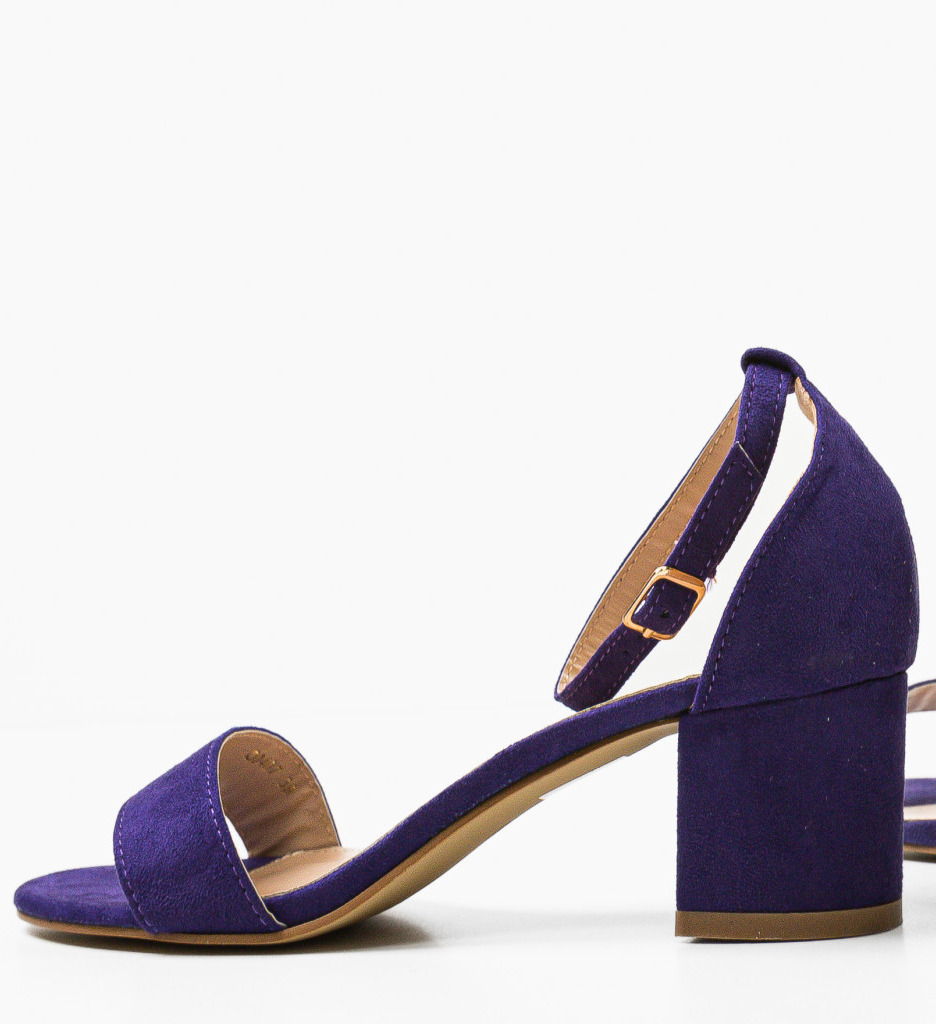 Sandale Banat Mov cu Toc - Eleganță și Stil - imagine 4