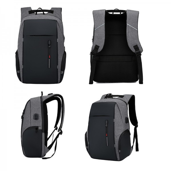 Rucsac Matteo GT1477 cu Port USB și Laptop, Gri - imagine 5