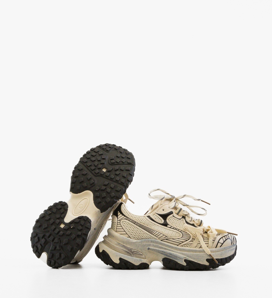 Sneakers Dama Rarrw Bej - Confort și Stil - imagine 4