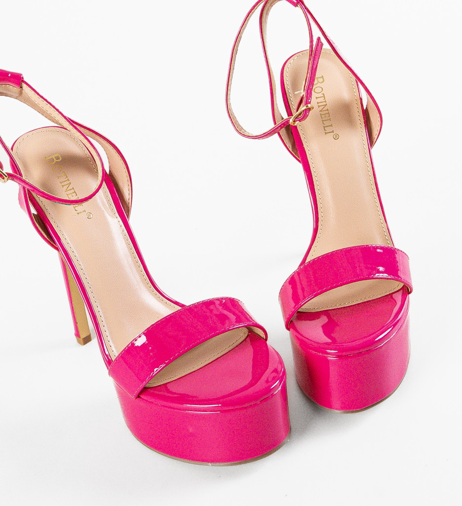 Sandale Barbys Fuchsia cu Toc Elegant - imagine 6