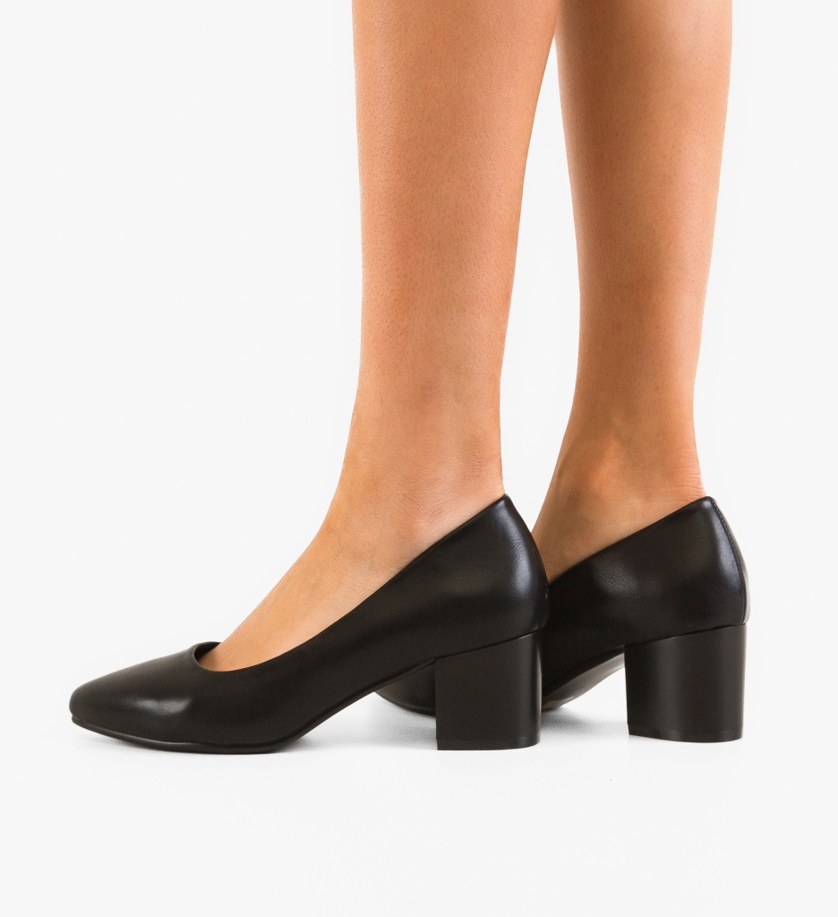 Pantofi Dama cu Toc Negri | Stil și Eleganță - imagine 2