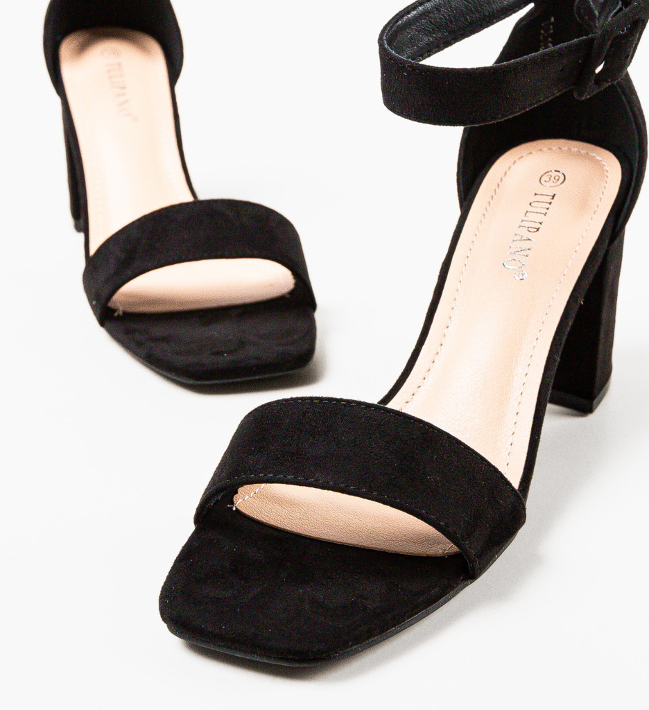 Sandale cu Toc Franco Negre - Design Elegant - imagine 7