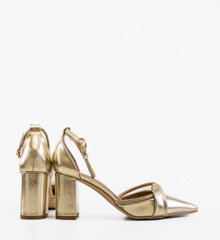 Pantofi Dama Jenyt Aurii Eleganți - imagine 4