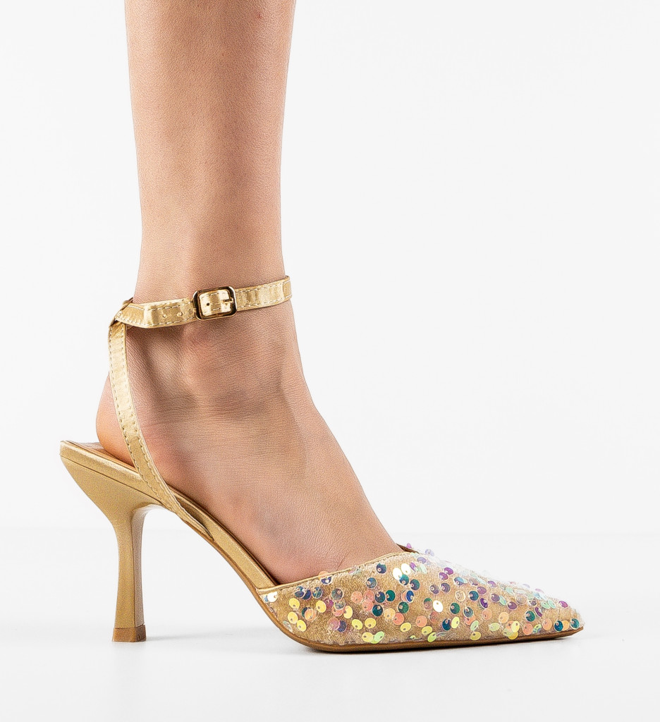 Pantofi dama Santia Aurii - Eleganță și Stil - imagine 4
